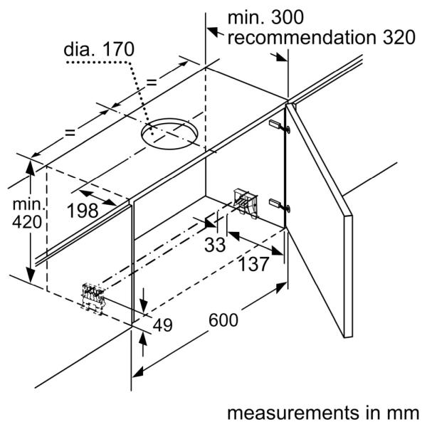 (image for) 博西華 DFS067A51B 24吋 拉趟式抽油煙機 (金屬銀色)