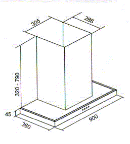 (image for) CRISTAL C9035EB 36" Chimney-type Cookerhood - Click Image to Close