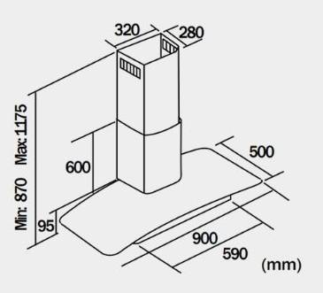 德國寶 GPR-C900/GS 36吋 煙導式抽油煙機 (歐洲製造)