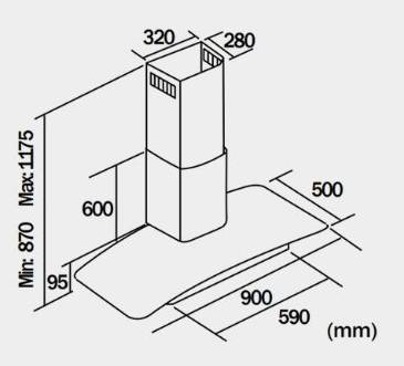 (image for) 德國寶 GPR-C900/GS 36吋 煙導式抽油煙機 (歐洲製造)