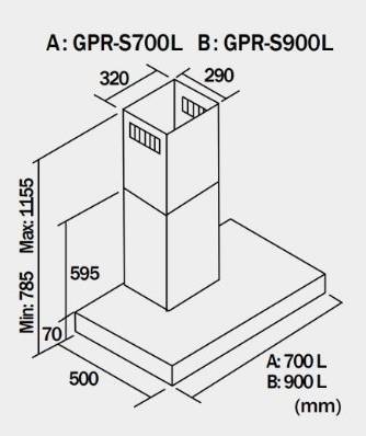 (image for) 德國寶 GPR-S700L 28吋 煙導式抽油煙機 (歐洲製造) - 點擊圖片關閉視窗