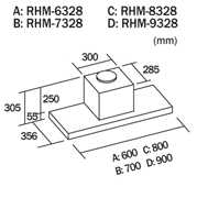 (image for) German Pool RHM-6328S 24" Chimney-type Cookerhood - Click Image to Close