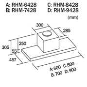 (image for) German Pool RHM-7428S 28" Chimney-type Cookerhood - Click Image to Close