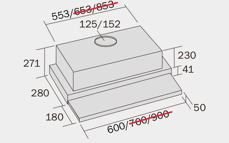 (image for) 德國寶 TFT-600 24吋 抽拉式抽油煙機