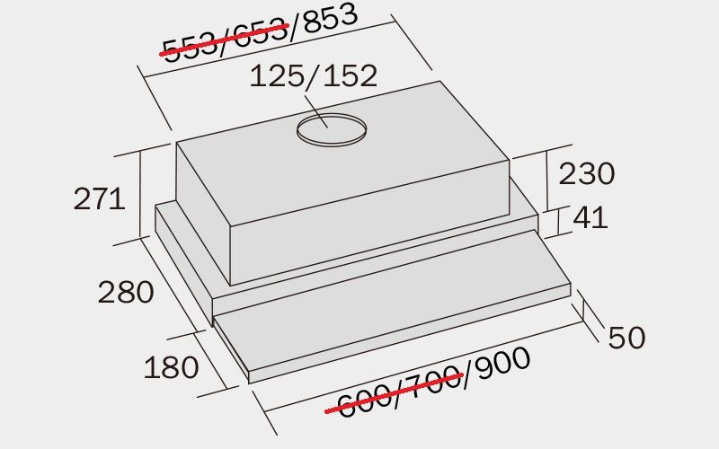 (image for) German Pool TFT-900 36" Telescopic-Type Rangehood - Click Image to Close