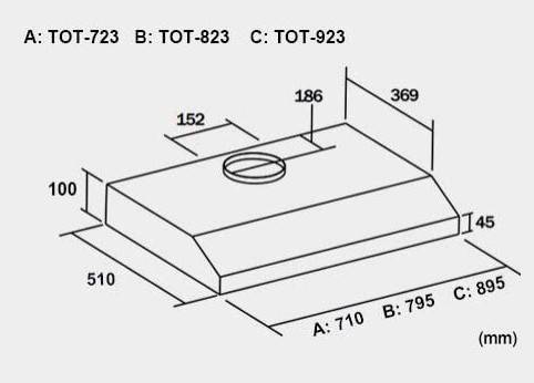 (image for) German Pool TOT-723 28" Wall-Mount Cookerhood