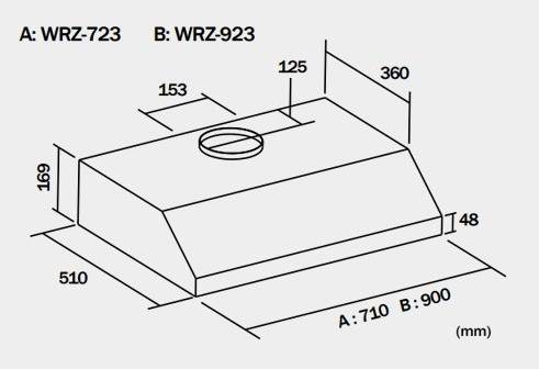 (image for) 德國寶 WRZ-723 28吋 台式 抽油煙機