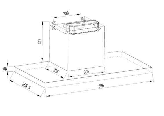 (image for) Lighting LGH700CNA 28" Chimney-type Rangehood - Click Image to Close