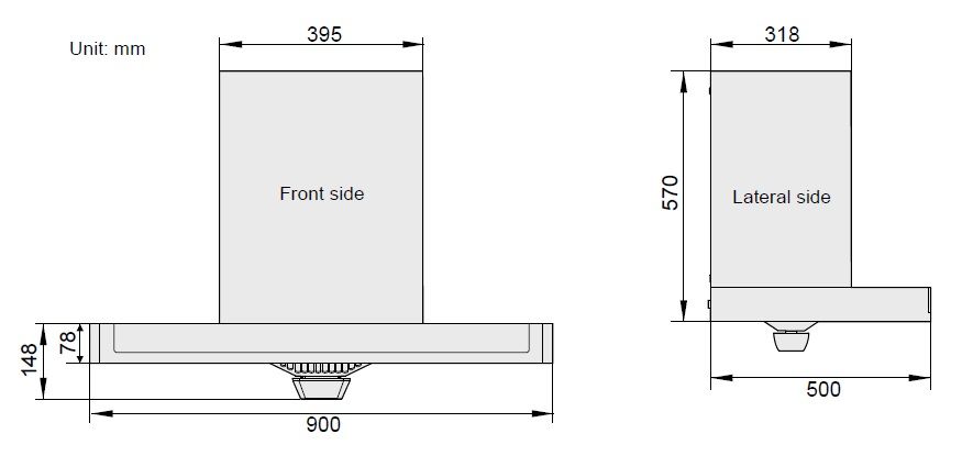 (image for) 樂聲 FV-KTB2T61 36吋 煙囪式抽油煙機