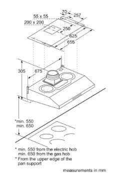 (image for) Siemens LU83S750HK 28" iSteam Auto Clean Rangehood (Stainless steel colour)