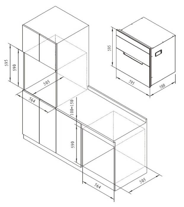 (image for) CRISTAL D40DSS 嵌入式 消毒乾碗碟機 - 點擊圖片關閉視窗