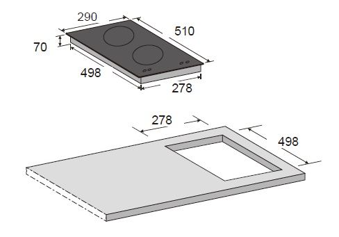 (image for) CRISTAL PE2926ID-2 2800瓦 嵌入式 雙頭 電磁爐