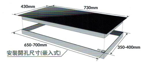 (image for) ElectriQ QIC-D2802 2800W Built-in Twin Zone Induction Cooker