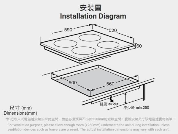 (image for) German Pool GIC-QD70B 7000W 4-Hob Built-In Induction Cooker - Click Image to Close