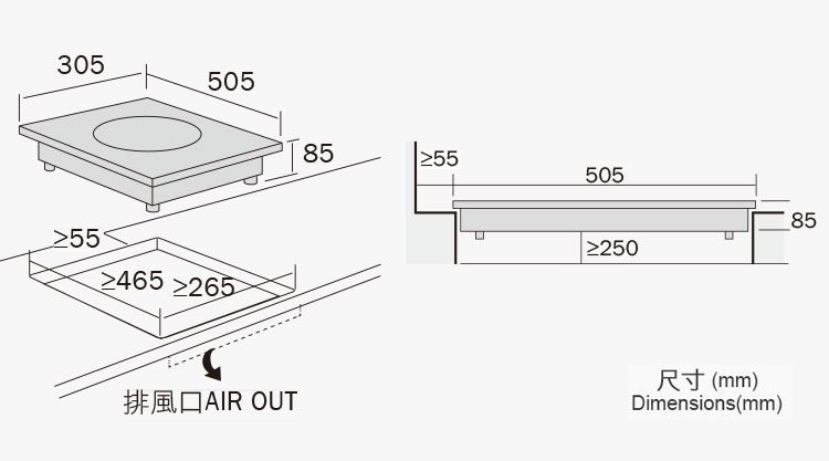 (image for) 德國寶 GID-AS28B 2800瓦 嵌入式 單頭電陶爐