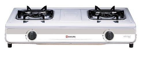 (image for) Sakura G210 Twin Burner Gas Hob (LPG OR TownGas / Made in Taiwan) - Click Image to Close