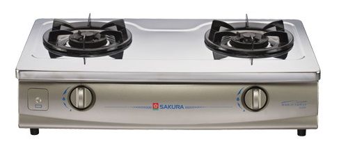 (image for) Sakura G230 Twin Burner Gas Hob (LPG OR TownGas / Made in Taiwan) - Click Image to Close