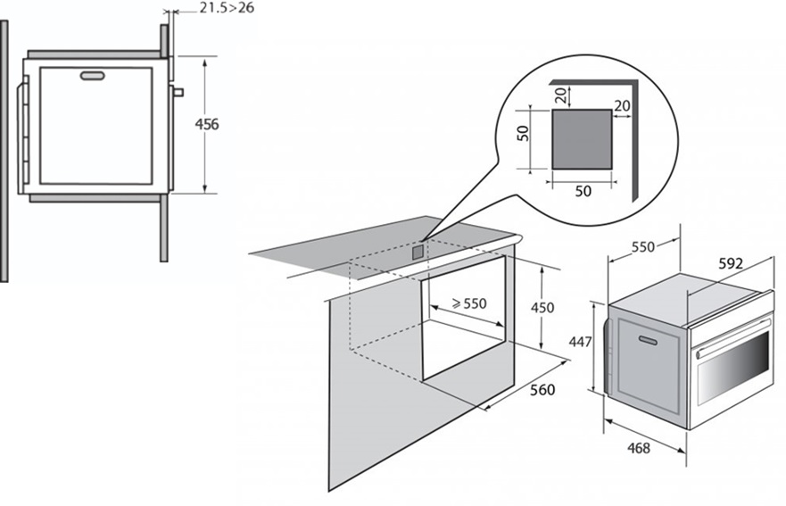 (image for) Brandt BKC6575X 40L Built-in Combi Microwaves Oven (Made in France) - Click Image to Close