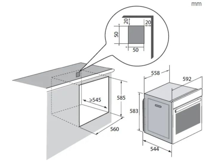 (image for) Brandt BXC6537XS 73L Built-in Oven - Click Image to Close