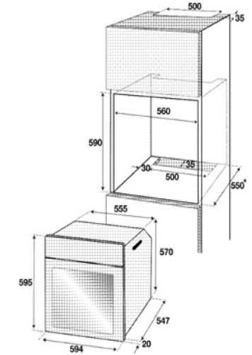 (image for) Philco PMO865X 71L Built-in Oven