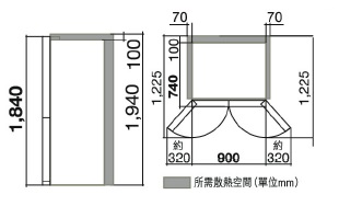 (image for) 日立 R-WB700VH2 576公升 四門雪櫃 (法式)