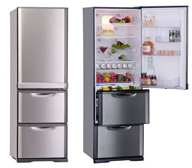 (image for) Mitsubishi MR-CU41U 321-Litre 3-Door Refrigerator - Click Image to Close