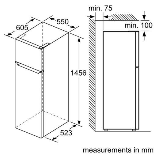 (image for) Siemens KD23NVL3AK 230L 2-Door Refrigerator (Top Freezer)