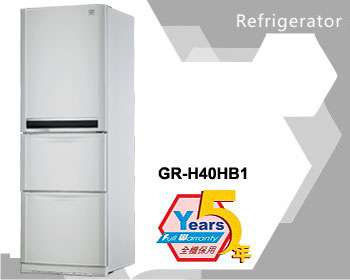 (image for) Toshiba GR-H40HB1 338-Litre 3-Door Refrigerator