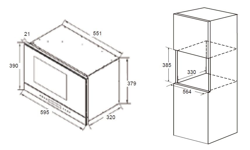 (image for) Cristal C-S26GXB 24-Litre Built-in Steam Oven