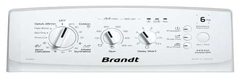 (image for) Brandt WTC9690 6kg 900rpm Top-Loading Washer - Click Image to Close