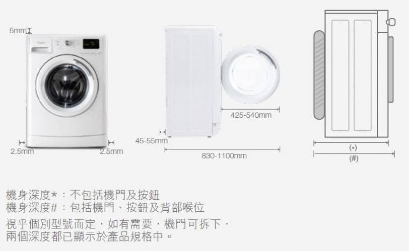 惠而浦 FRAL80211 八公斤 1200轉 高效潔淨 前置式 洗衣機