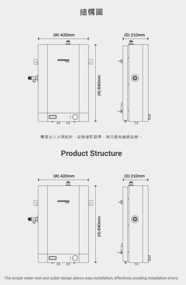 (image for) German Pool GPU-6SSL 6-Gallon Central Type Water Heater (Rapid Fast-Flow) - Click Image to Close