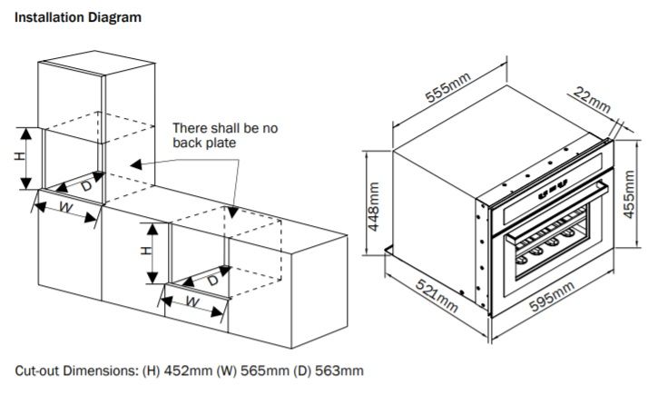 (image for) German Pool WIN-24SB 24-Bottle Built-in Wine Cellar